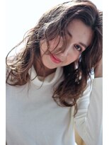 ヘアーアートシフォン 池袋西口店(Hair art chiffon)&nbsp;黒髪似合わせカットグレージュグラデーションカラーのふわミディ