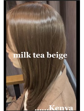 ソーエン バイ ヘッドライト 熊本店(soen by HEADLIGHT) ブリーチなし☆ミルクティーベージュ☆