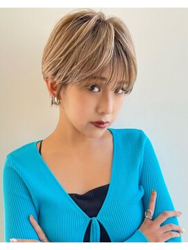 イヴォークトーキョーオーサカ(EVOKE TOKYO osaka) シースルーバング×抜け感ショート