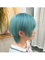 アクセヘアー 町田(acce hair) シアンカラーのショートヘア