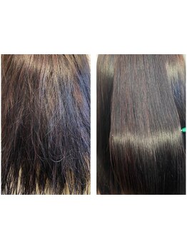 【本格的縮毛矯正の店】「ハリ、コシがない」「ツヤが欲しい」根深い髪のお悩みに特殊技術で応えてくれる。