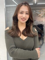ロンド マーレ 天神大名店(Lond mare)&nbsp;韓国ヘア　ロングヘア　レイヤーカット　前髪カット　くびれ巻き
