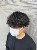 東大阪長瀬メンズ専門美容室ZONE波巻きマッシュパーマ