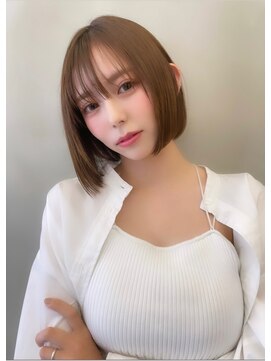 ロンドルーチェ 心斎橋(Lond luce) ダークアッシュ/ミディアムレイヤーカット［髪質改善/縮毛矯正］