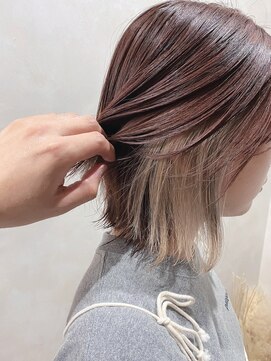 イルウィ(irwi) 【トレンド】ピンクブラウンカラー　インナーグレージュカラー