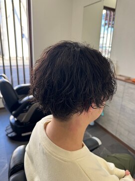 エイト(AITE) 波巻きウルフマッシュパーマ<理容室>メンズ/川口/鳩ヶ谷24