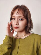 グレープバイン(GRAPEVINES) 斜めバング/ベージュピンク/ボブ