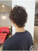 メンズウルフパーマでワイルドに！