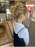 【札幌白石】ポニーテール/ヘアセット/結婚式ヘア/編み下ろし