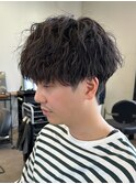 マッシュスパイラルパーマツイストスパイラル波巻きメンズ