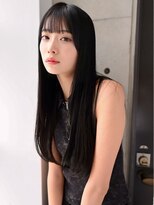 アンジェリカ JR奈良駅前店(ANGELICA) ANGELICA アッシュブラック ヘルシースタイル ぱっつん前髪