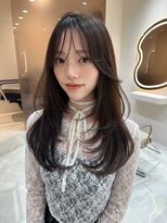 サイン 渋谷(SIGN)&nbsp;韓国ヘアーハッシュカットレイヤーカットグレージュブリーチ無し