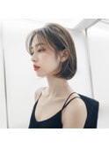 Moana【豊中曽根】#韓国風#韓国ヘア#ボブ#ベージュ#透明感カラー