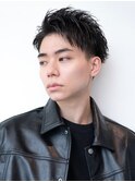 ソフトツーブロック/刈り上げ/センターパート/ツイスト/ビジネス