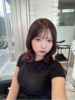 ダブル(W) くびれミディ/パープルブラウン