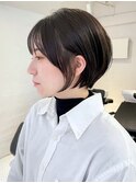 ショート美髪顔周りレイヤーグレージュくびれヘア_ba374472