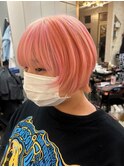 ☆ブリーチ+ピンクシャンプーの派手髪☆