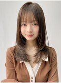 韓国ヘア レイヤーカット フェイスフレーミング デザインカラー"