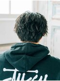 enne/センターパート/メンズパーマ