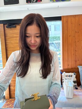 ツネ ヘアアンドヘッドスパ(TsuNE hair&head spa) ロングレイヤー　チョコレートブラウン