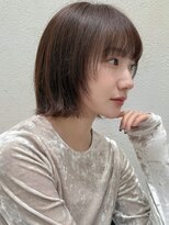 ステアケース 武蔵小杉店(stair:case) 切りっぱなしボブ大人ガーリーフェイスレイヤーココアブラウン
