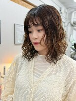 ハニーシブヤ(HONEY shibuya)&nbsp;時短スタイル　くるくるウェーブミディ