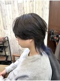 センターパートウルフ/ネイビーインナー