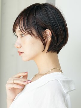 ソワネ 表参道(soigne) 表参道白髪ぼかしウルフショートボブベージュアッシュグレージュ