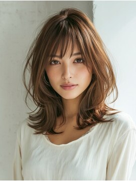 ルシードスタイル グローバルディー 稲毛店(LUCIDO STYLE GLOBAL.D) くびれミディ20代30代40代レイヤーカット韓国ボブ顔周り稲毛