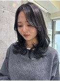 透明感グレージュ/髪質改善/顔周りカット