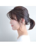 かんたんアレンジ☆大人ポニーアレンジ シースルーバング