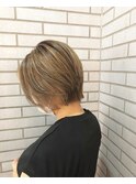 ★XES-TA★ゴールドベージュ×ショートボブ