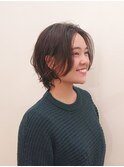 ナチュラルボブウルフ 毛先パーマ