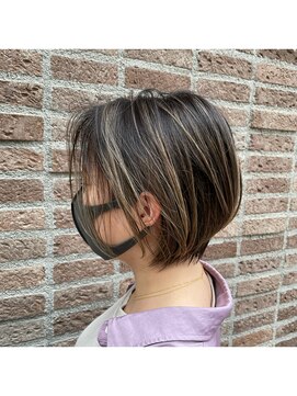 バーシャミ 博多(Baciami) エアタッチ×ショートボブ【こなれ感が欲しい方】