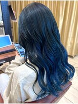 プログレス フレスポ富沢店(PROGRESS) 『Blue color』デザインカラー×ブリーチデザイン