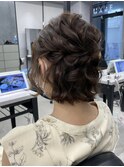 結婚式 女子会 ショートヘアセット