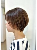 20代30代40代イメチェン似合わせカットフルバングレッドブラウン