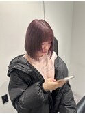ハイトーンボブ♪ピンクすぎないムラサキカラー