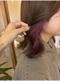 大人美人艶カラーインナーカラーワインピンク