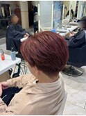 《暖色ハイライト》ピンクベージュ×カシスピンク
