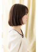 グレーベージュワンカール艶感ストレートボブZ戸田公園20代30代