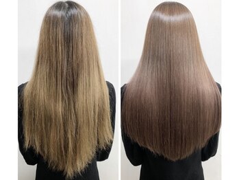 モーメント(Moment)の写真/【縮毛矯正】×【髪質改善】で自然で美しいストレートヘアを叶えます♪