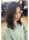 外国人風スパイラルパーマ