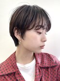 大人可愛いひし形ハンサムショートボブ前下がり