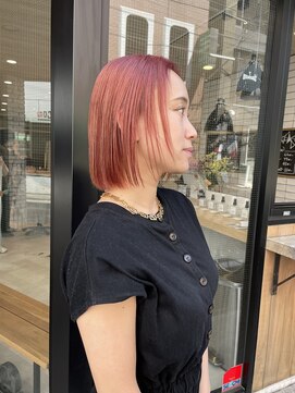 アールファイブ ショウナンダイ(R-5 shonandai) 【hitomi/湘南台】ブリーチカラー/ピンクオレンジ/ぱつっとボブ