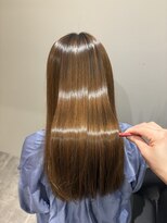 イオエ 西梅田(ioe)&nbsp;ブリーチなしカラー／髪質改善/ミルクティーベージュ/顔へア