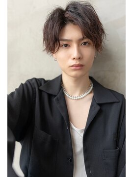 ケアリー 練馬(Carelly) ツイストパーマ七三オールバックマッシュウルフスリークショート