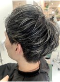メンズ☆ハイライト×マッシュショート