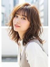 ニューカマー バイ ヘッドライト シブヤ(NEW COMER by HEADLIGHT shibuya) ミディアムレイヤー×ミルキーブラウン