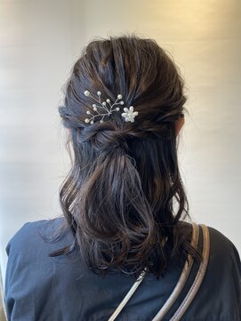 ハーフアップアレンジ